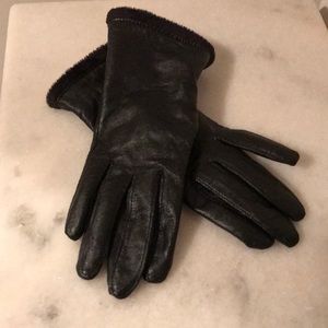 NWOT Charter Club Leather Gloves